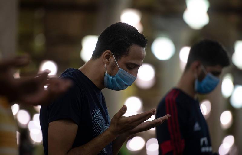 Worshippers are required to wear masks alongside other safety guidelines such as limited capacity at mosques, the use of personal prayer mats, temperature screening and social distancing.  EPA