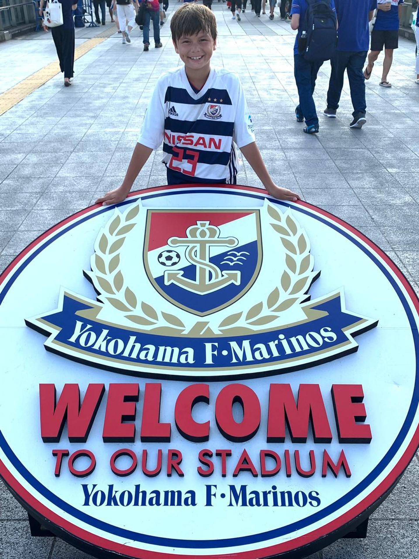 Joshua Hoferer harnessed his football skills during a trip to Japan to train with Yokohama F. Marinos. Courtesy City Football Schools
