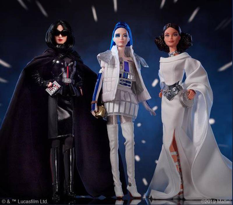 The new Barbie dolls are inspired by Star Wars. Mattell / Twitter