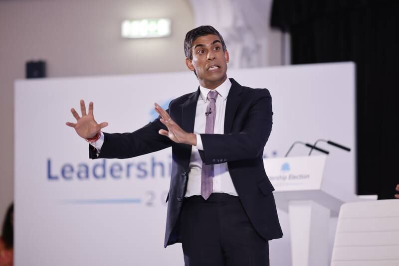 Former Chancellor of the Exchequer and Tory leadership candidate Rishi Sunak. EPA