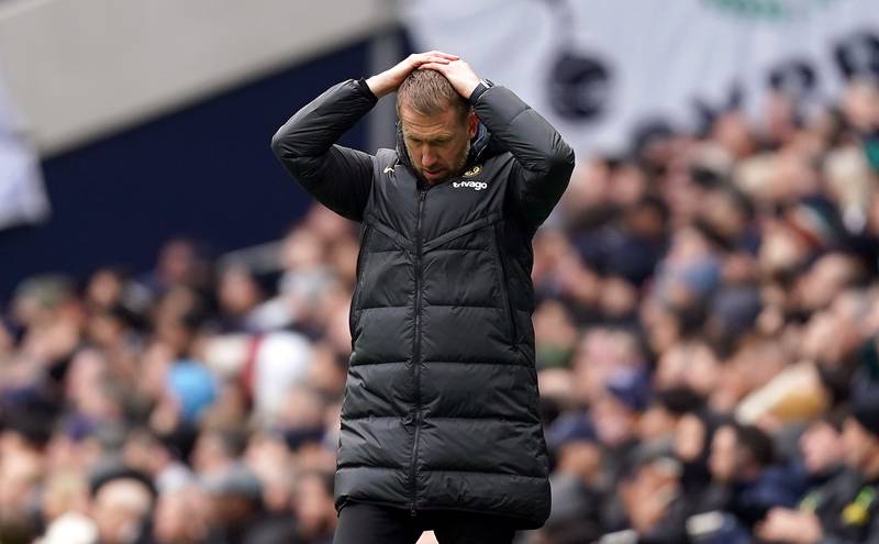 Chelsea v Leeds (7pm): The pressure is mounting on beleaguered Chelsea manager Graham Potter whose defeat at Spurs last week means they have now won just two of their last 15 top-flight matches. The atmosphere could turn nasty at Stamford Bridge if they fail to beat a Leeds team sitting one point outside the drop zone. Prediction: Chelsea 2 Leeds 1. PA