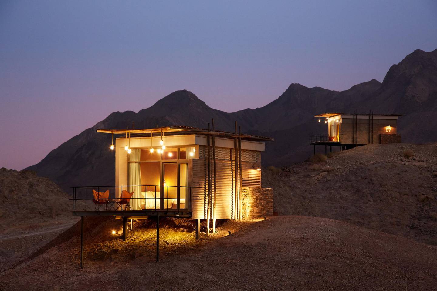 The Hatta Damani lodges start from Dh250, and are close to Hatta Wadi Hub. 