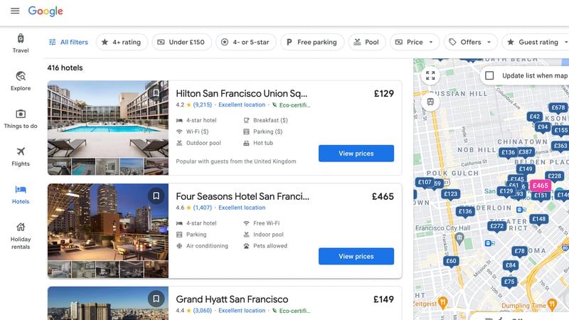 An image that illustrates this article Google now labels hotels as 'eco certified' in bid to promote sustainable travel