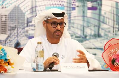 Dr Mohamed Al Kuwaiti, Head of Cybersecurity, UAE Government during the press conference about the Cybertech Global Conference 2022 at Jumeirah Emirates Towers in Dubai on November 15, 2021. Pawan Singh / The National.