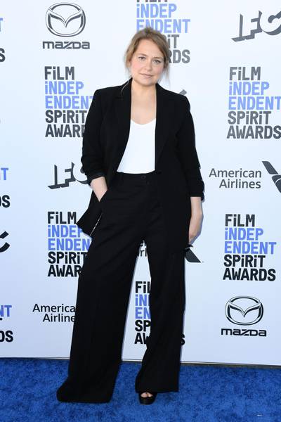 Merritt Wever arrives for the 35th Film Independent Spirit Awards in California on February 8, 2020. AFP