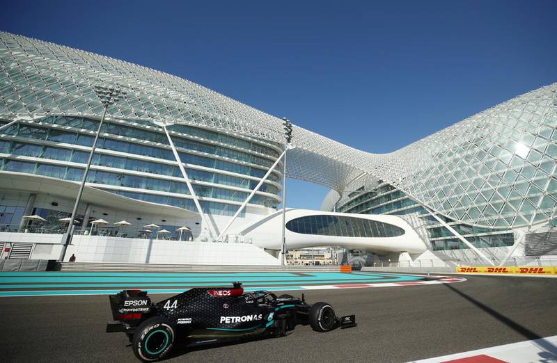 Mercedes' Lewis Hamilton during practice for the Abu Dhabi Grand Prix at Yas Marina Circuit Hamad. Reuters