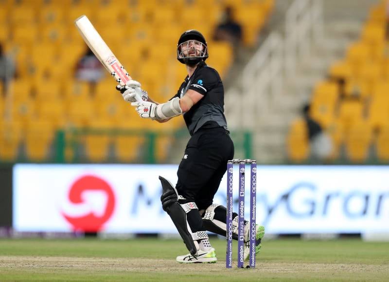 England's Chris Woakes took the wicket of New Zealand captain Kane Williamson in Abu Dhabi.