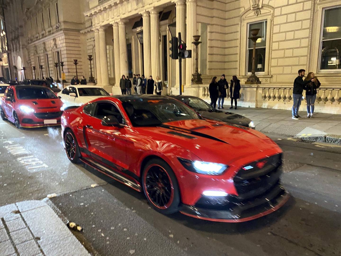 BGUK_2043484 - London, UNITED KINGDOM  - Met police are powerless as supercar hooligans shut down Pall Mall in central LondonPictured: GV, General ViewBACKGRID UK 5 DECEMBER 2020 BYLINE MUST READ: BACKGRIDUK: +44 208 344 2007 / uksales@backgrid.comUSA: +1 310 798 9111 / usasales@backgrid.com*UK Clients - Pictures Containing ChildrenPlease Pixelate Face Prior To Publication*
