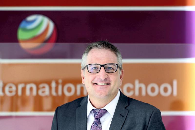 Dubai, United Arab Emirates - Reporter: Sarwat Nasir. News. Covid-19/Coronavisus. Principle Darren Gale. Children arrive for school at Horizon International School in Dubai with Covid-19 prevention measures in place. Sunday, August 30th, 2020. Dubai. Chris Whiteoak / The National