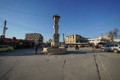 The market roundabout in Harem, six months after the earthquake. Moawia Atrash for the National