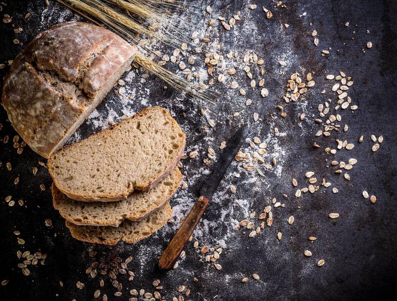 Sourdough bread is naturally low in gluten. Getty