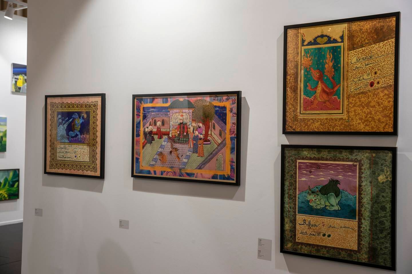 Murat Palta’s works at the X-ist Istanbul booth. Photo: Antonie Robertson / The National