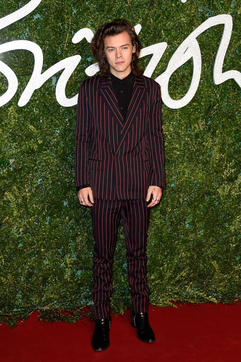 LONDON, ENGLAND - DECEMBER 01:  Harry Styles attends the British Fashion Awards at London Coliseum on December 1, 2014 in London, England.  (Photo by Pascal Le Segretain/Getty Images)
