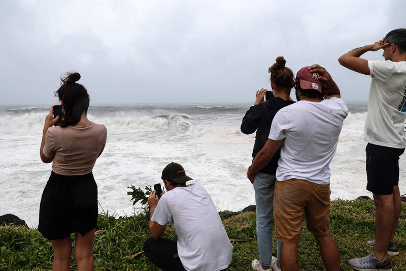 Stormy weather offered a chance to explore photographic skills. AFP