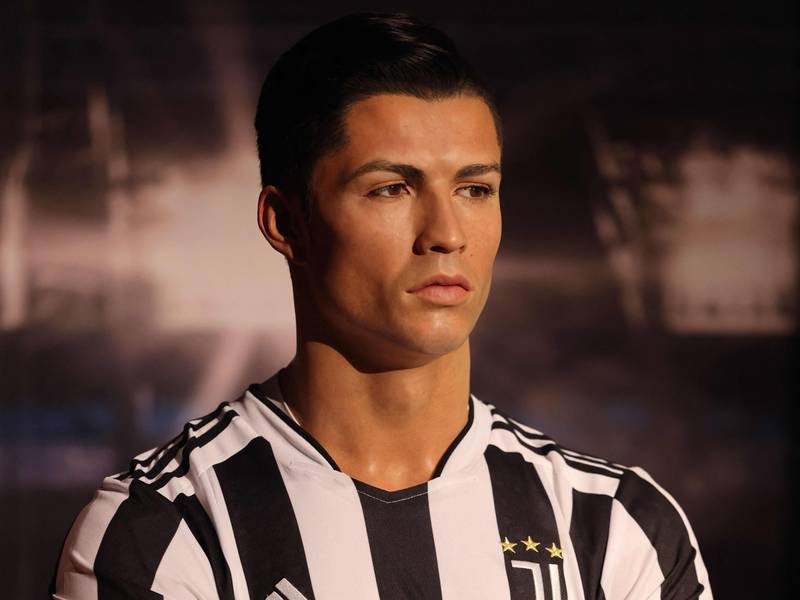 A waxwork of Portuguese footballer Cristiano Ronaldo is unveiled at the newly opened Madame Tussauds in Dubai, on October 18, 2021. AFP
