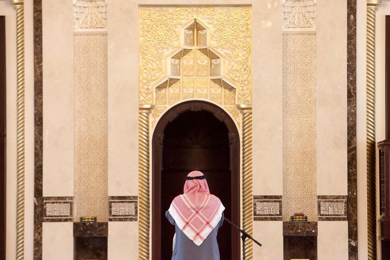 Dubai, United Arab Emirates, Jun 29, 2014 -  Asr prayer call at Masjid Al Rahim Mosque during the First day of Ramadan. ( Jaime Puebla / The National Newspaper ) 