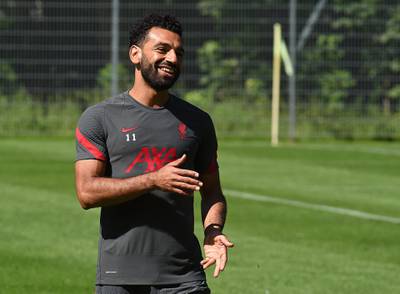 SALZBURG, AUSTRIA - AUGUST 16: (THE SUN OUT. THE SUN ON SUNDAY OUT) Mohamed Salah of Liverpool during a training session on August 16, 2020 in Salzburg, Austria. (Photo by John Powell/Liverpool FC via Getty Images)