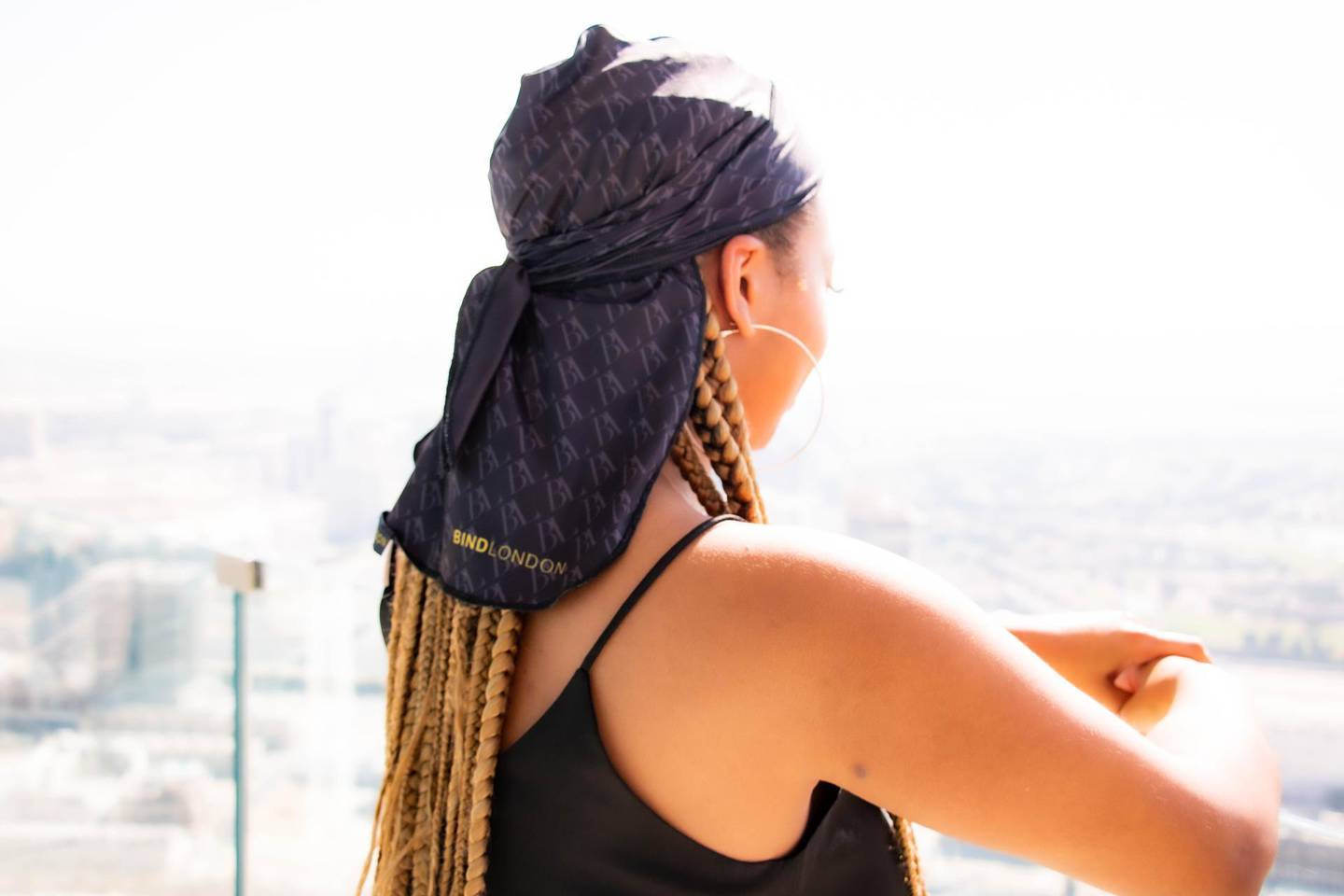Kayleigh Benoit created sweat-wicking headbands, wraps and hijabs so women can exercise without having to worry about frizzing. Courtesy Bind London