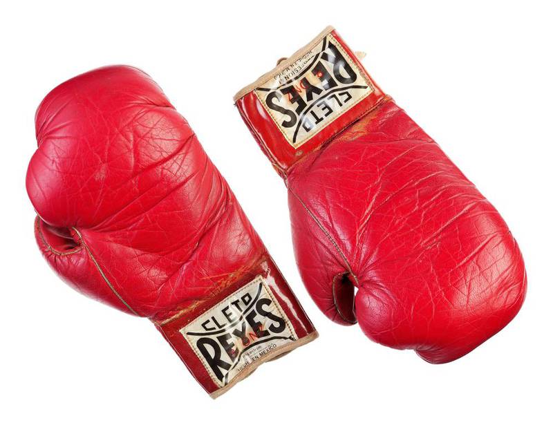 The boxing gloves worn by Sylvester Stallone in the 1979 film 'Rocky II' will also go under the hammer. Heritage Auctions via AP