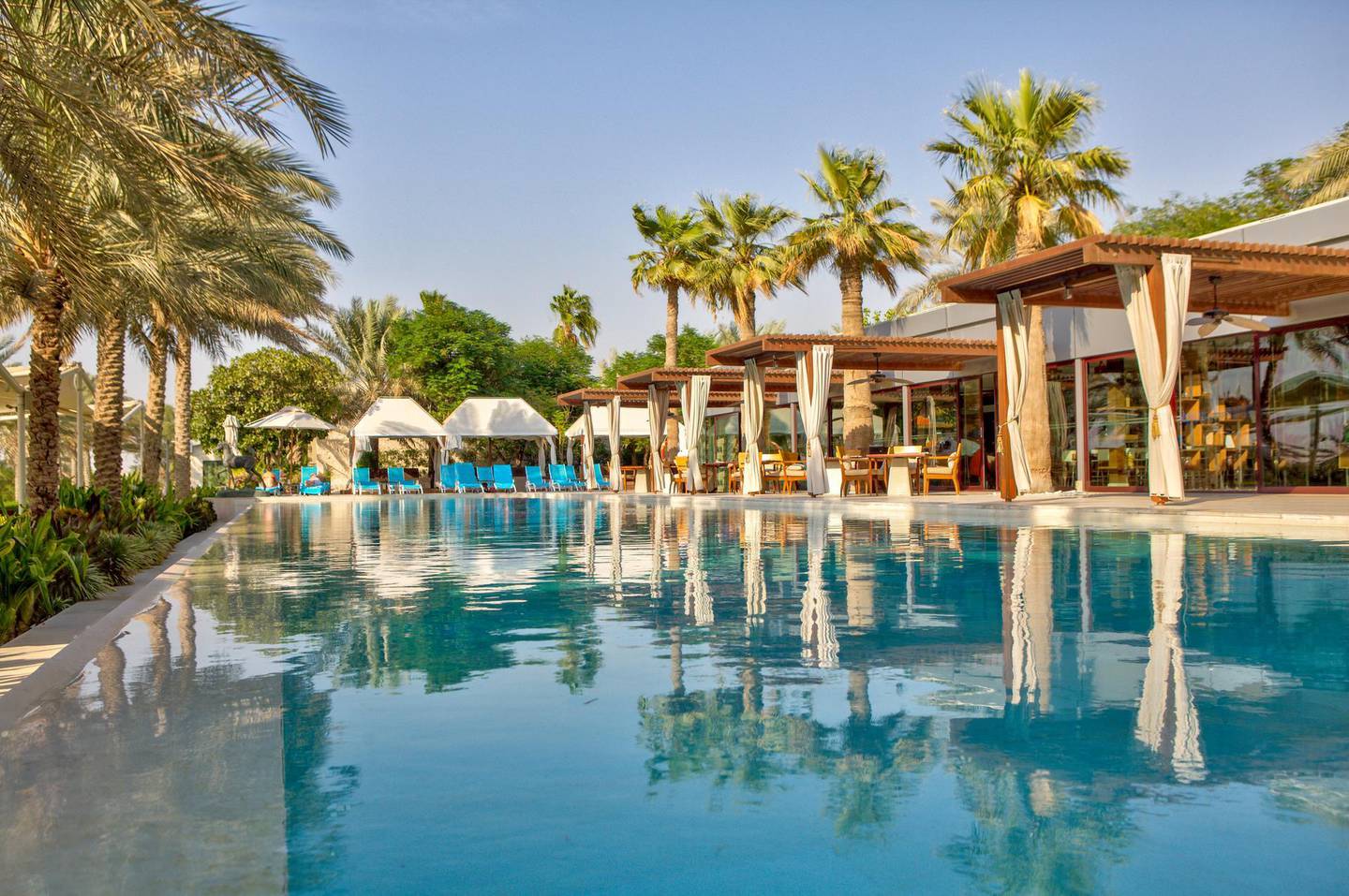 The infinity pool at Melia Desert Palm Dubai. Supplied