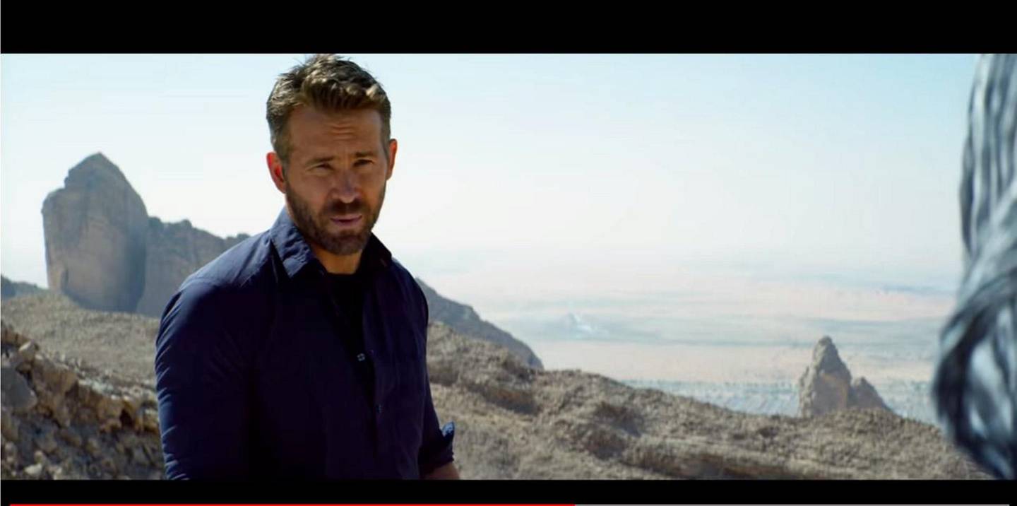 Lead actor Ryan Reynolds seen in Jebel Hafeet in the trailer for Netflix's '6 Underground'. YouTube / Netflix