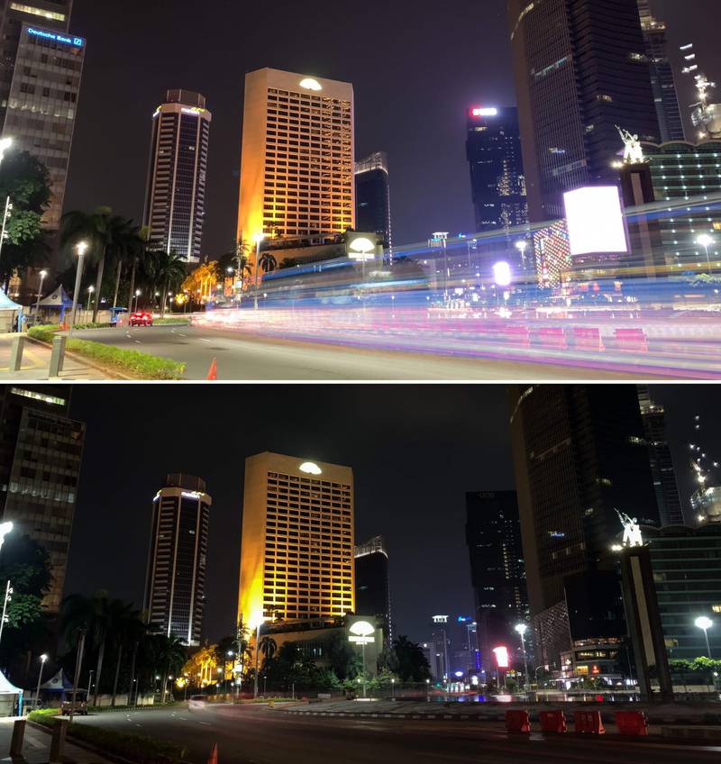 Indonesia: Before and during Earth Hour in Jakarta. AFP