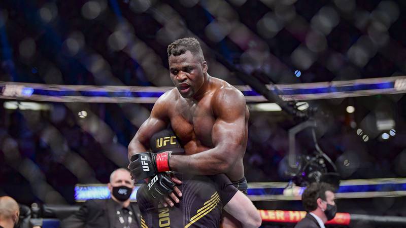 An image that illustrates this article Ngannou retains UFC heavyweight title after points win over Gane