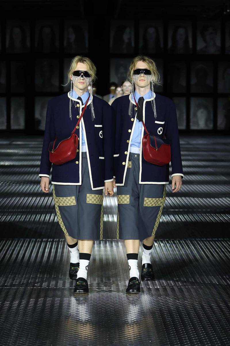 The Gucci spring/summer 2023 show was held in two halves, before the twins united on the runway for the finale. 