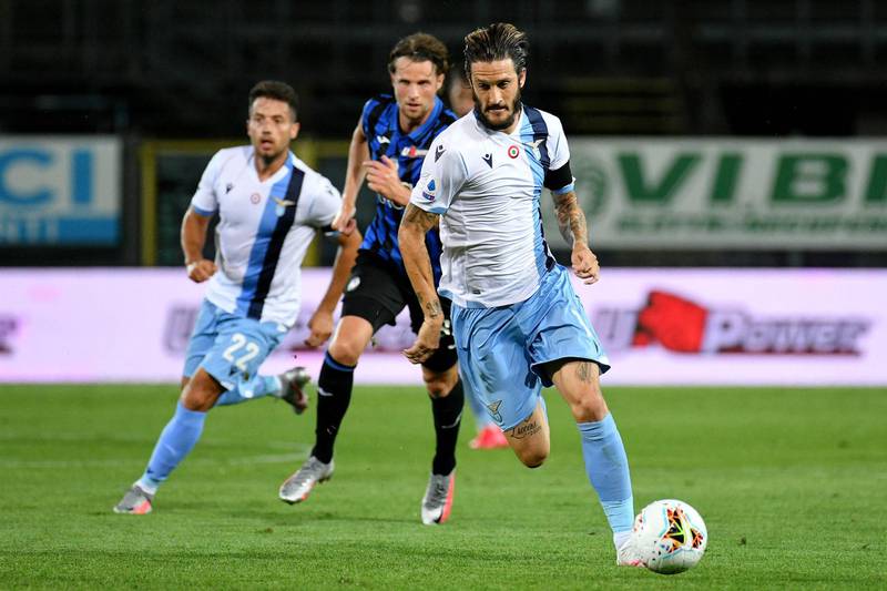 Luis Albertoi Lazio in action against Atalanta. Getty Images