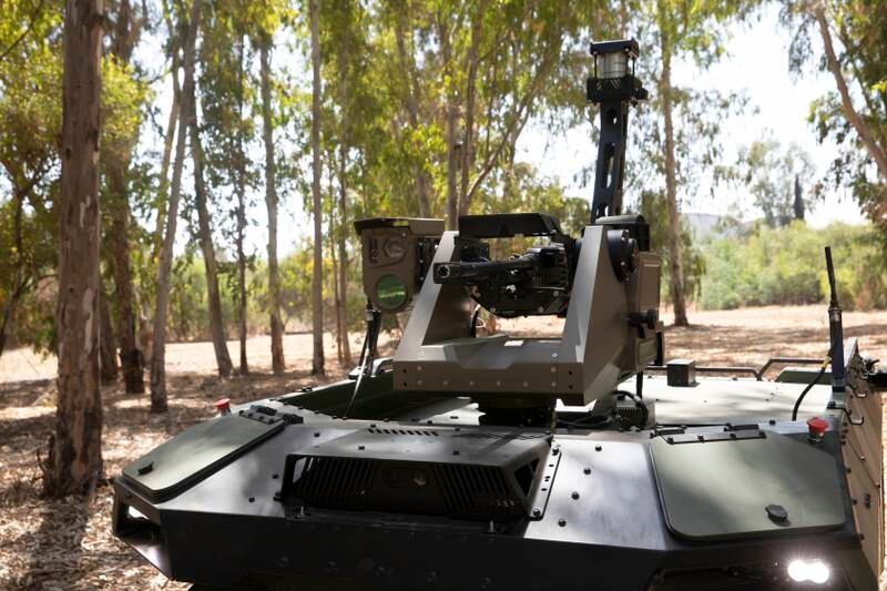 The REX MKII robot vehicle developed by Israel Aerospace Industries. AP Photo