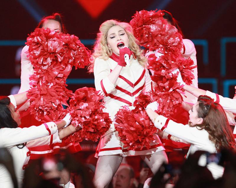 Madonna performs during the 2012 MDNA tour at Madison Square Garden in New York City. AFP