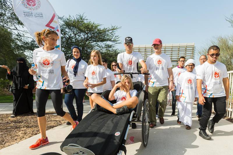 To promote the Special Olympics MENA games in March and promote the inclusivity, a event named Walk Unified is being held between 3-6pm every Friday in Umm Al Emarat Park. Courtesy: Special Olympics