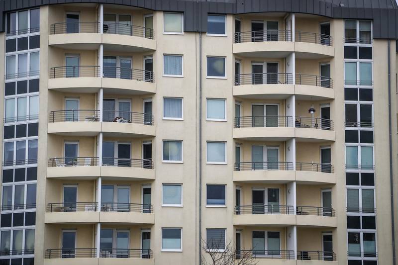 Balconies of an empty apartment building near the beach of Cuxhaven-Duhnen, northern Germany. Due to the rising numbers of Covid-19 cases most seaside resorts have imposed strict lockdown measures for the Easter weekend in Germany. EPA