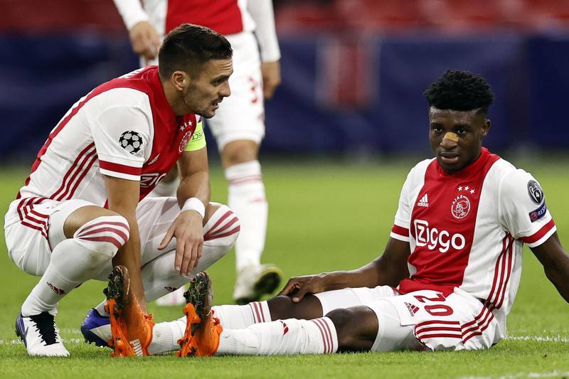 Mohammed Kudus - 4: Sustained an ankle injury in the early stages during a challenge with Fabinho and was replaced by Promes after nine minutes. A big loss for Ajax. EPA