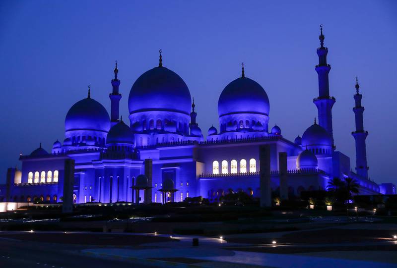 Abu Dhabi, UAE.  May 16, 2018.  Sheikh Zayed Grand Mosque the day before Ramadan sunrise.  TEST ShotsVictor Besa / The National
Stock Images
For:  Jake Badger