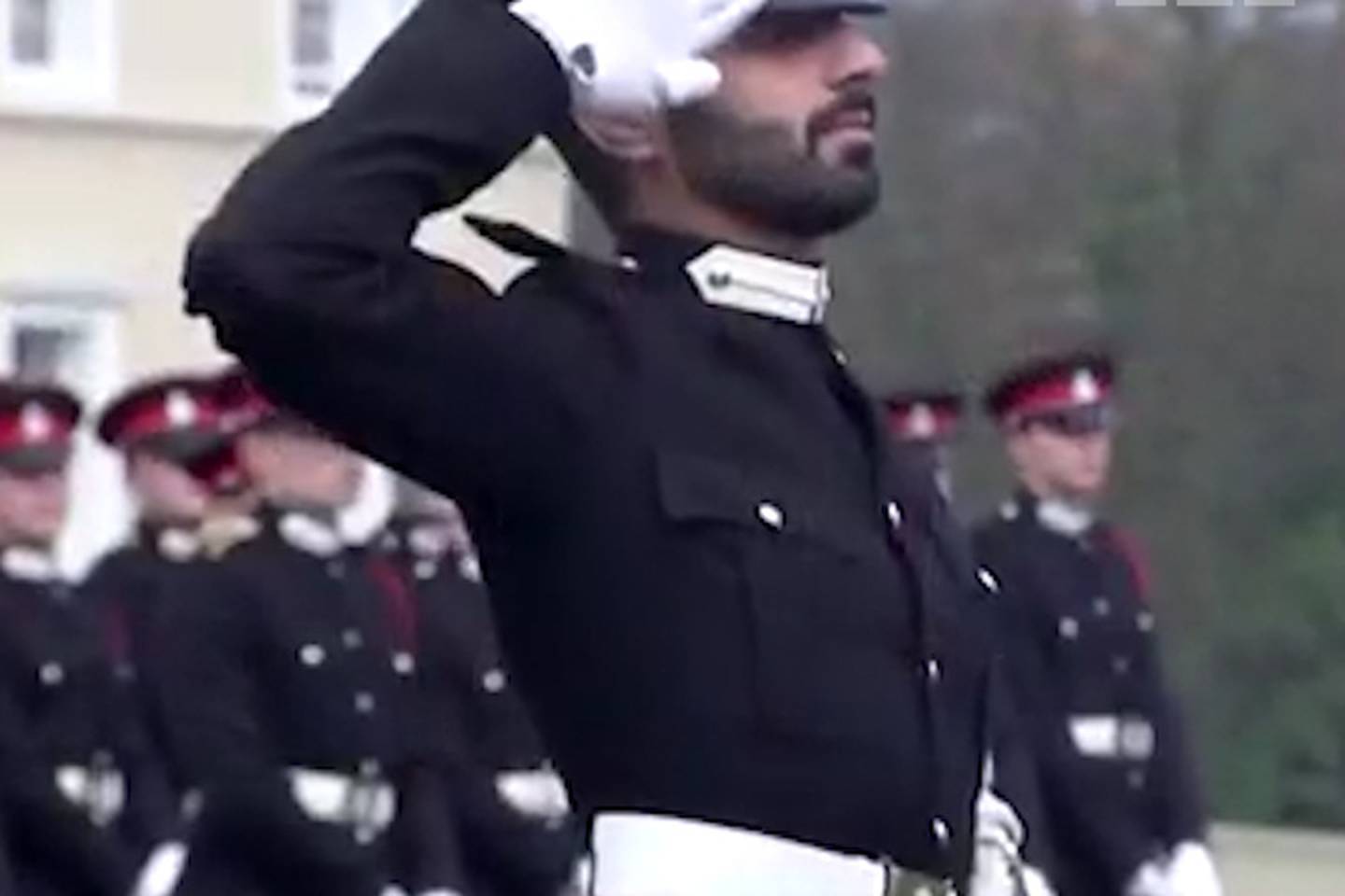 The Crown Prince of Ajman's son is honoured at military ceremony in the UK