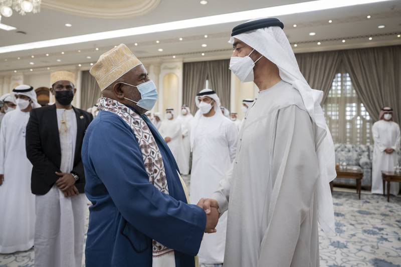 President of the United Comoros Othman Ghazali offers condolences to the President, Sheikh Mohamed.