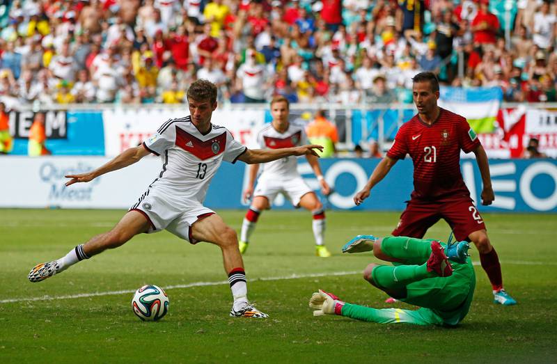 =8) Thomas Muller (Germany) 10 goals in 16 games. Getty