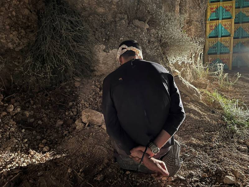 Aradeh sits after being arrested. The Israeli army recaptured early on September 19 the last two of the six militants who escaped a maximum-security prison two weeks ago.  Reuters