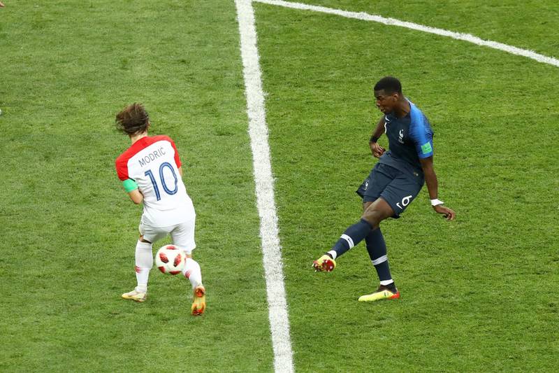 Paul Pogba strokes home France's third. Getty Images