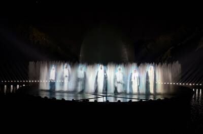 The 50th National Day show in Hatta featured technology that recreated famous figures of the past, including a hologram of the seven leaders who formed the UAE. All photos: Dubai Media Office