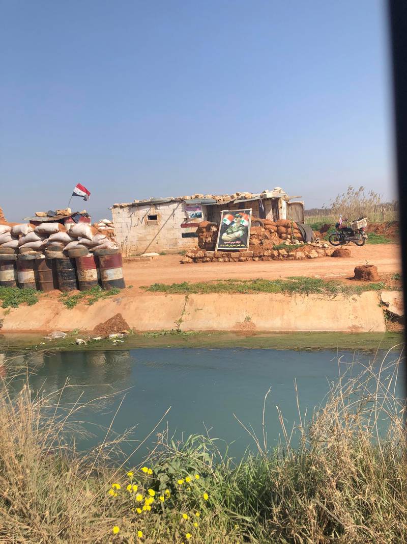 A Syrian border post seen from the Lebanon side. Aya Iskandarani / The National