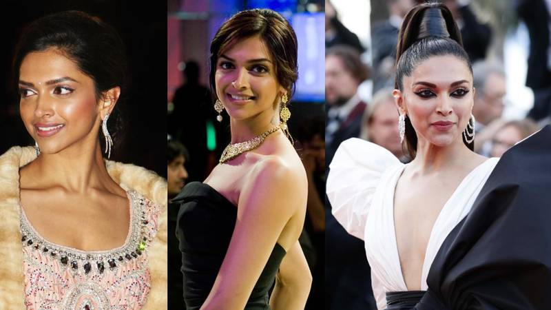 23 versus 33: Deepika Padukone has always been one to experiment with accessories and fashion, although she's really turned it up a notch recently: the first two photos on the left show her in 2009, while the photo at the right is the actress at Cannes Film Festival this year. She's now obviously following the 'go big or go home' edict. EPA/Getty