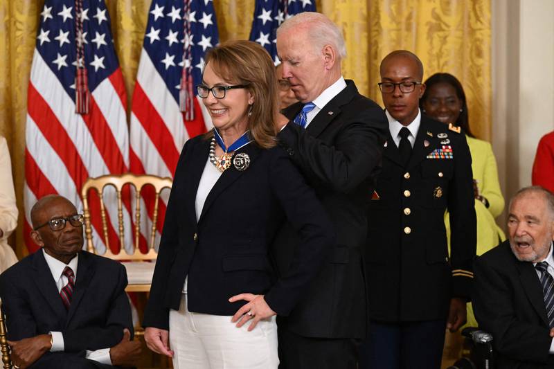 After the 2011 shooting, Ms Giffords became an outspoken activist for stricter US gun laws. AFP