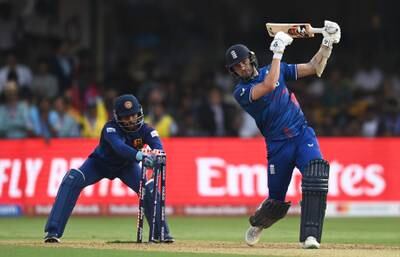 England's Mark Wood is stumped against Sri Lanka in Bengaluru. Getty