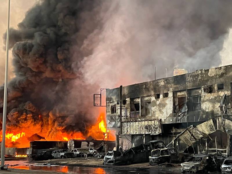 They were joined by crews from Sharjah, Dubai and Umm Al Quwain in fighting blaze. 