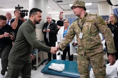 Ukrainian President Volodymyr Zelenskyy visits Staten Island University Hospital, New York, where some Ukrainian soldiers are being treated for injuries sustained in the war. Reuters