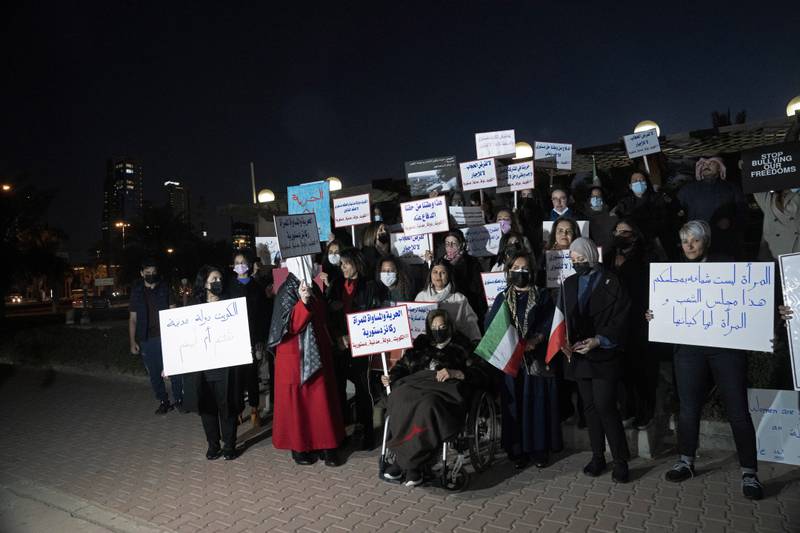 Women might be progressing across part of the Arab world, but in Kuwait, the guardians of conservative morals have increasingly cracked down on their rights in recent months, prompting activists to take to the streets last week. All photos: AP Photo