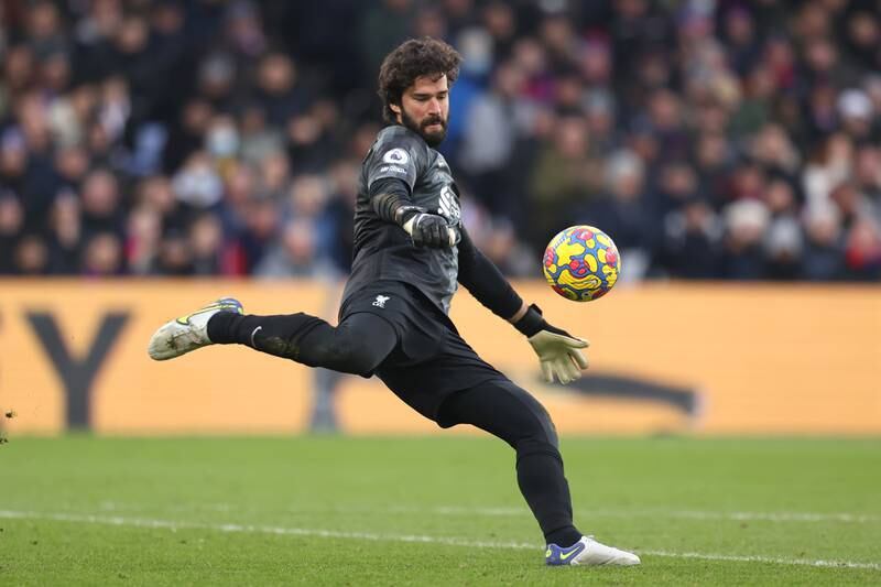 LIVERPOOL RATINGS: Alisson Becker – 9. The Brazilian was brilliant. He made a number of fine saves, the best being from Edouard’s close-range backheel. Getty Images