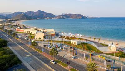 Khor Fakkan beach will be home to the region's first water park. Courtesy Shurooq